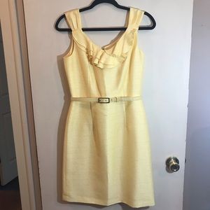Antonio Melani Yellow & Silver Dress. Size 4